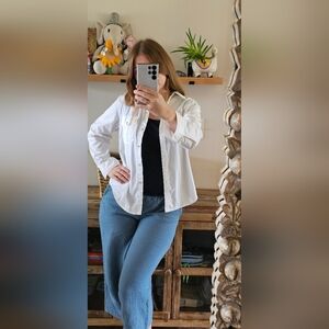 Lauren Ralph Lauren White Button-Up Shirt (Petite M)